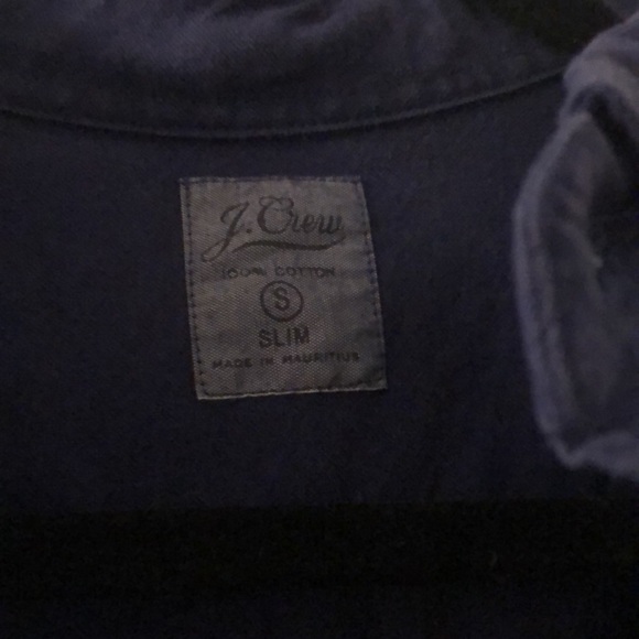 J Crew Navy Oxford Shirt - Picture 3 of 3